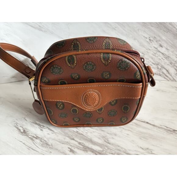 Vintage 80s Capezio Crossbody Bag – Brown Coated Canvas - Retro Mall Icon Energy - Picture 7 of 16